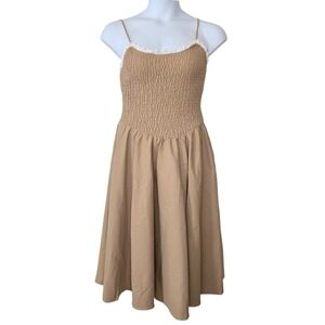 knee length dresses for ladies Caramel Floral Midi Dress - All Dresses
